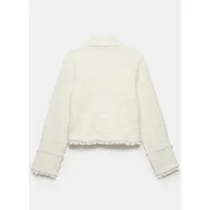 Mint Velvet Cream Cotton Blend Boucle Knit Jacket